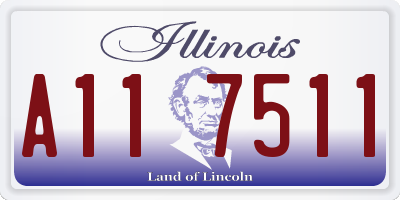 IL license plate A117511