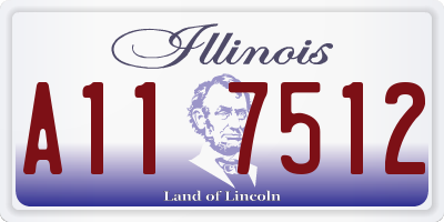 IL license plate A117512