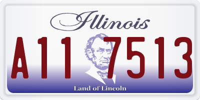 IL license plate A117513