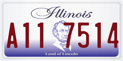 IL license plate A117514