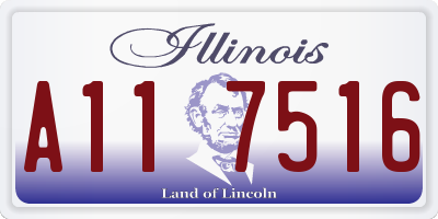 IL license plate A117516