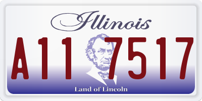 IL license plate A117517