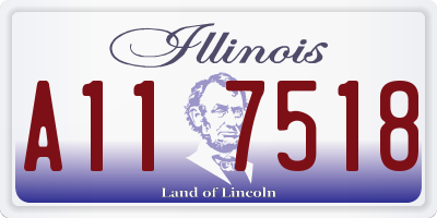 IL license plate A117518