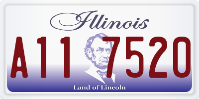 IL license plate A117520