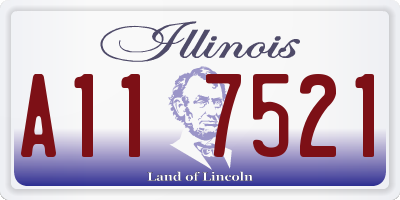 IL license plate A117521