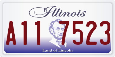 IL license plate A117523