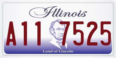 IL license plate A117525