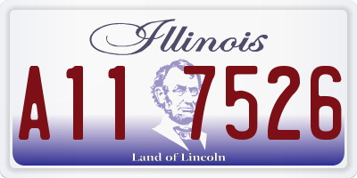 IL license plate A117526