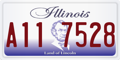 IL license plate A117528