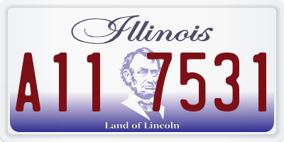 IL license plate A117531