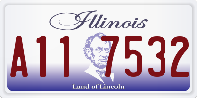IL license plate A117532