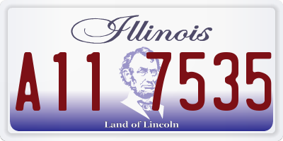 IL license plate A117535