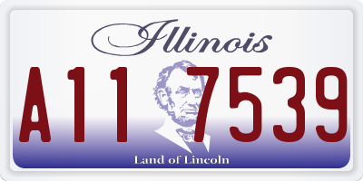 IL license plate A117539