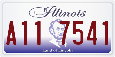 IL license plate A117541