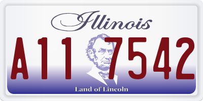 IL license plate A117542