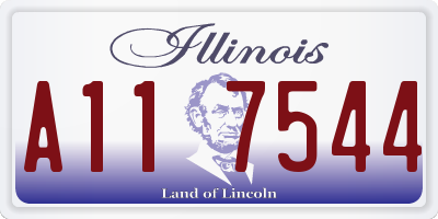 IL license plate A117544