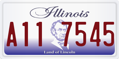 IL license plate A117545