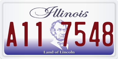 IL license plate A117548