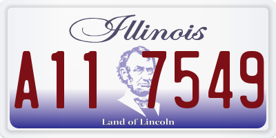 IL license plate A117549