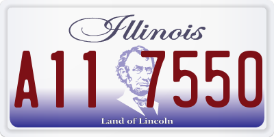 IL license plate A117550