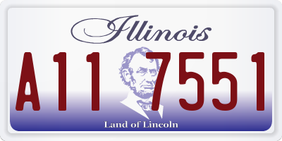 IL license plate A117551