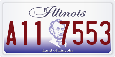 IL license plate A117553