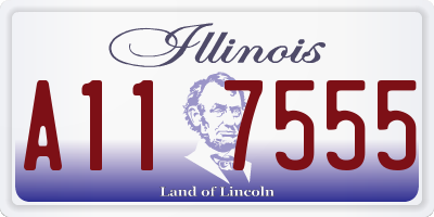 IL license plate A117555