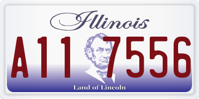 IL license plate A117556