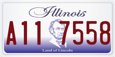 IL license plate A117558