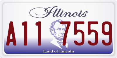 IL license plate A117559