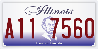 IL license plate A117560