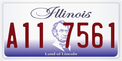 IL license plate A117561