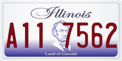IL license plate A117562