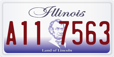 IL license plate A117563
