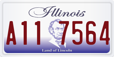 IL license plate A117564