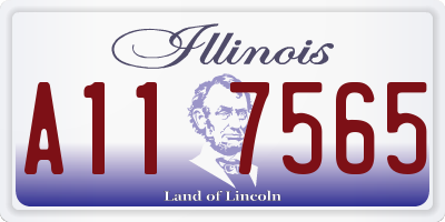 IL license plate A117565