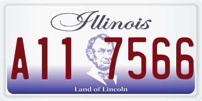 IL license plate A117566