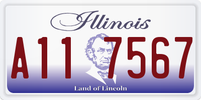 IL license plate A117567