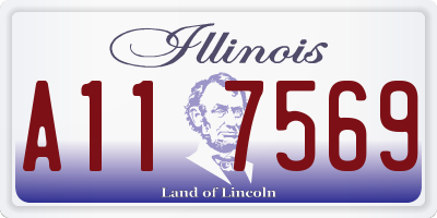 IL license plate A117569