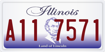 IL license plate A117571