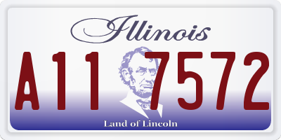 IL license plate A117572