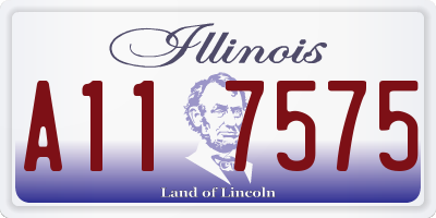 IL license plate A117575