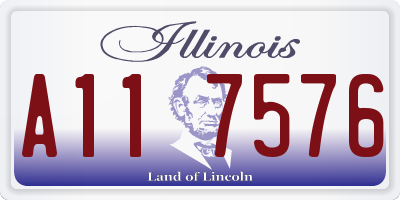 IL license plate A117576
