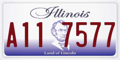 IL license plate A117577