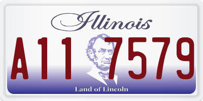 IL license plate A117579