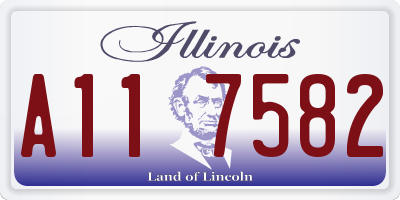 IL license plate A117582