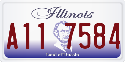 IL license plate A117584