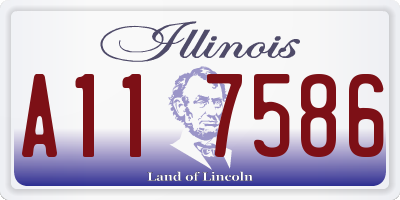 IL license plate A117586