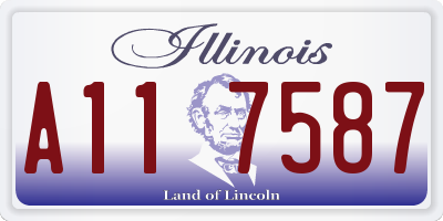 IL license plate A117587