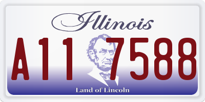 IL license plate A117588